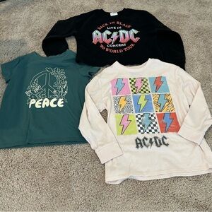 Girls‎ Preppy Graphic Tshirt sweatshirt bundle Small 6/7